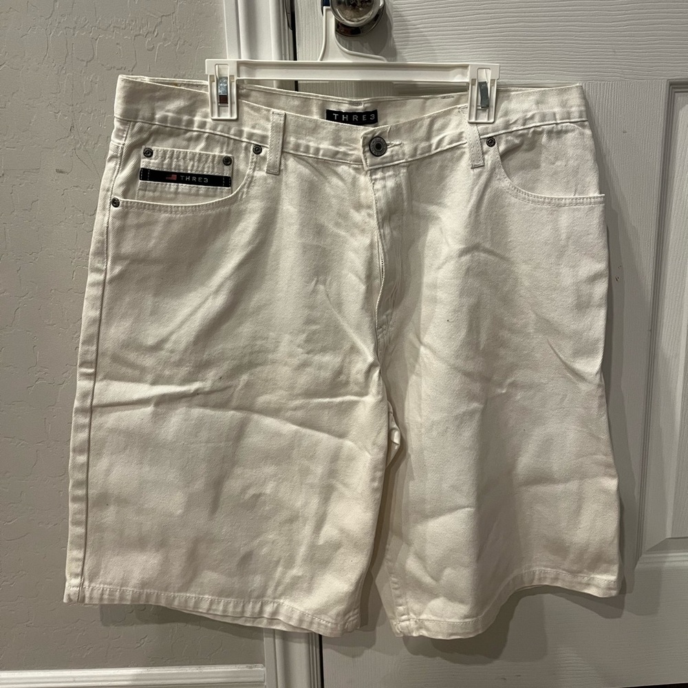 THRE3 White Shorts WAIST 40